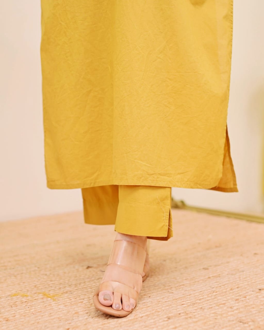 Pure Cotton Festive Embroidered Kurta Pant Set